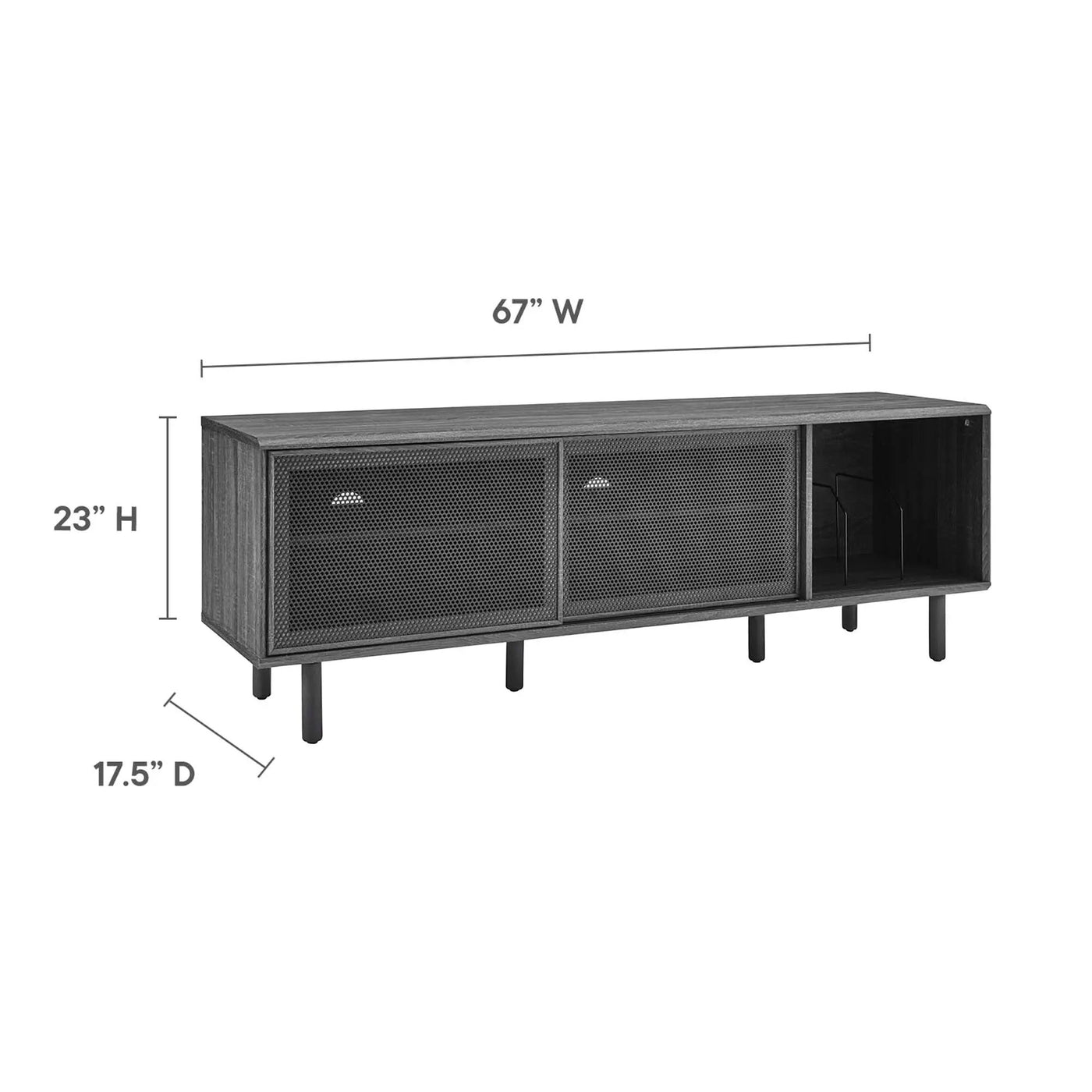 Kurtis 67" TV and Vinyl Record Stand by Modway by HouseOfZazla