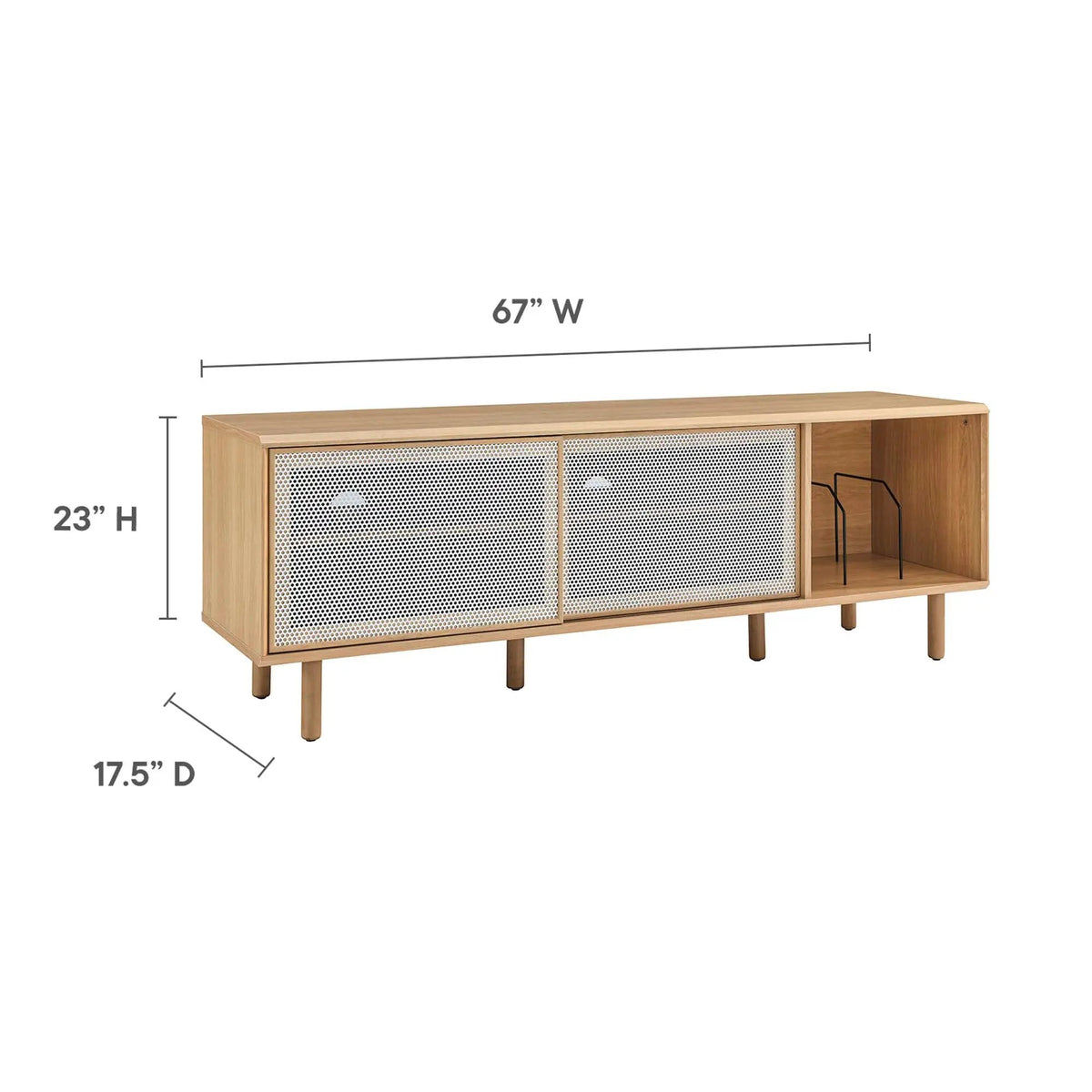 Kurtis 67" TV and Vinyl Record Stand by Modway by HouseOfZazla
