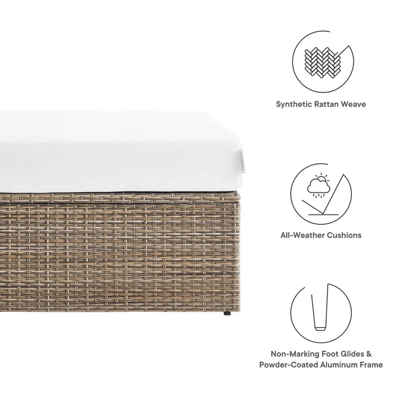 Convene Outdoor Patio Rectangle Ottoman by Modway by HouseOfZazla