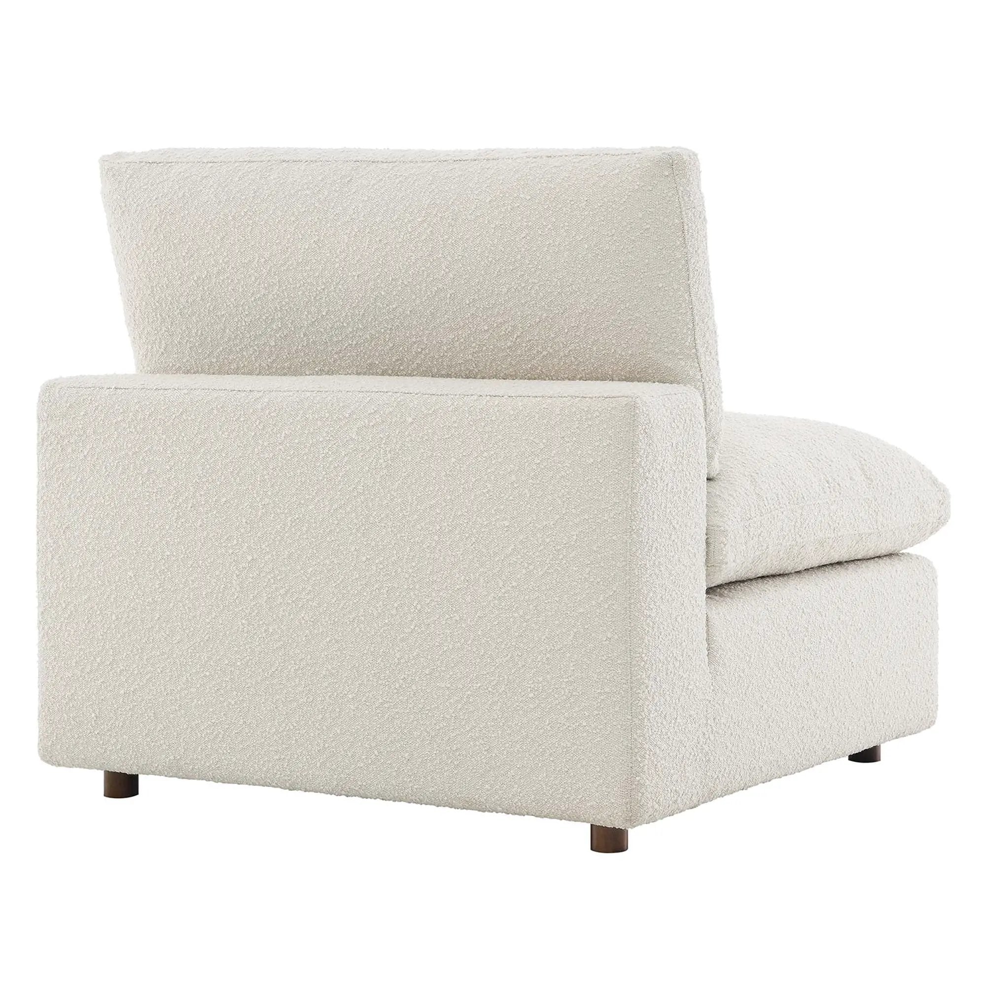 Commix Down Filled Overstuffed Boucle Fabric Armless Chair by Modway by HouseOfZazla