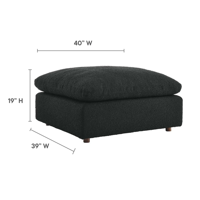 Commix Down Filled Overstuffed Boucle Fabric Ottoman by Modway by HouseOfZazla
