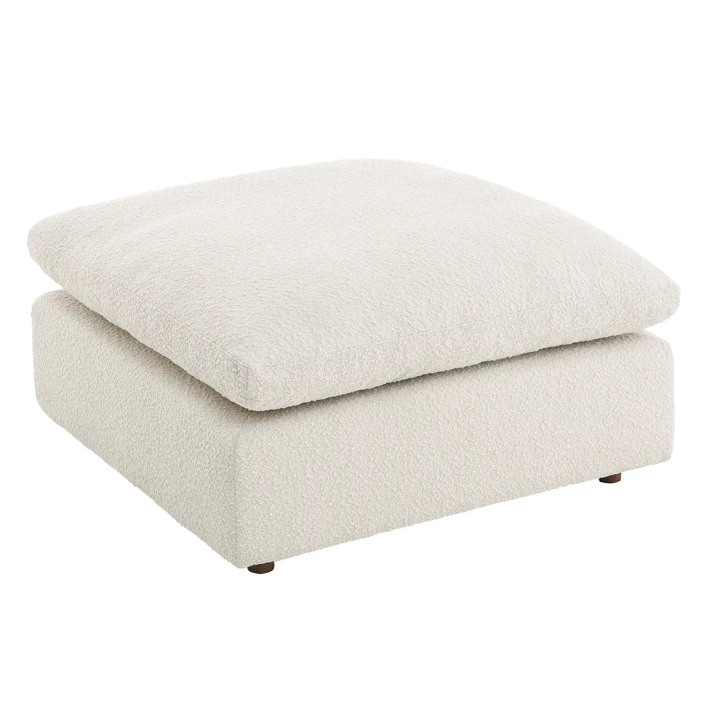 Commix Down Filled Overstuffed Boucle Fabric Ottoman by Modway by HouseOfZazla