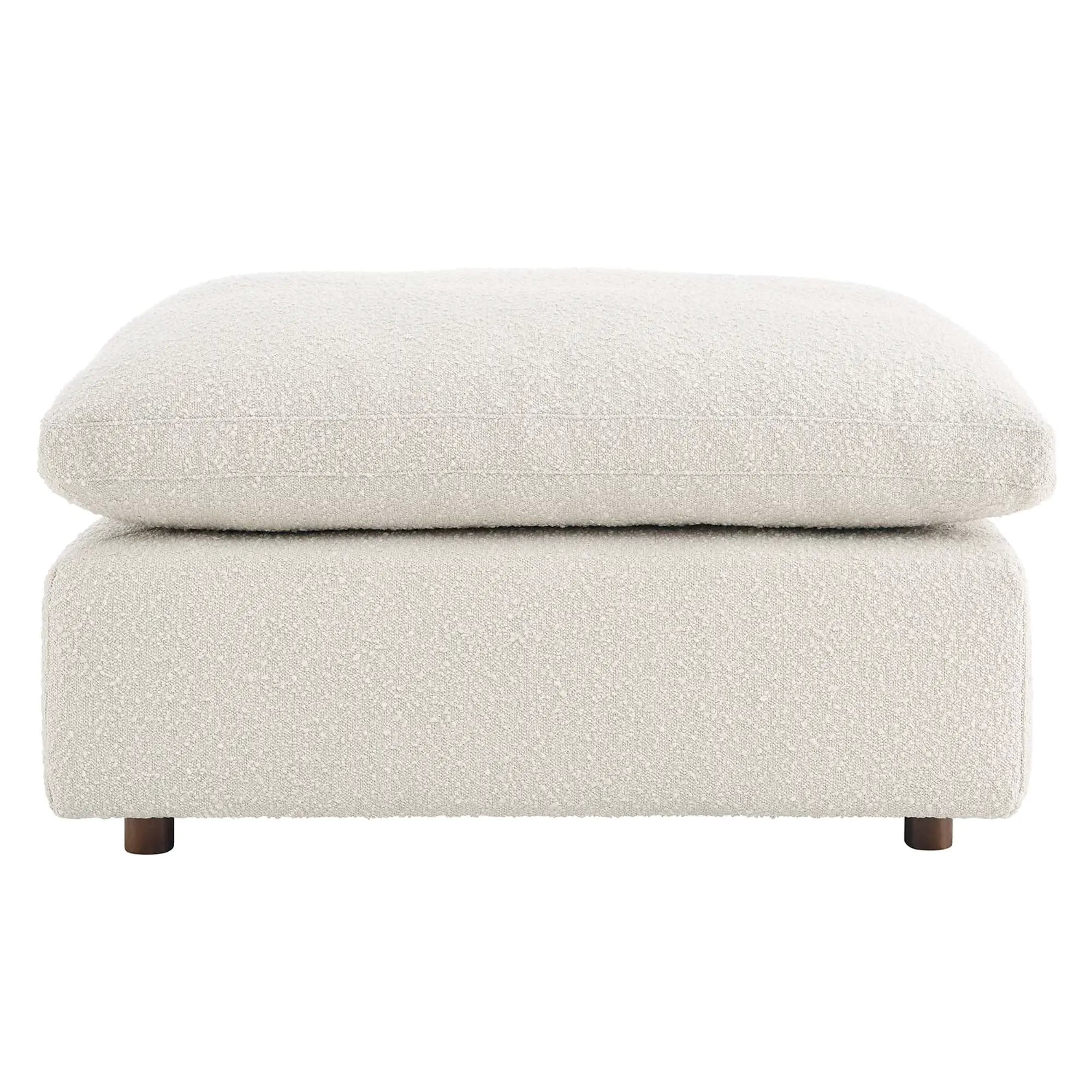 Commix Down Filled Overstuffed Boucle Fabric Ottoman by Modway by HouseOfZazla