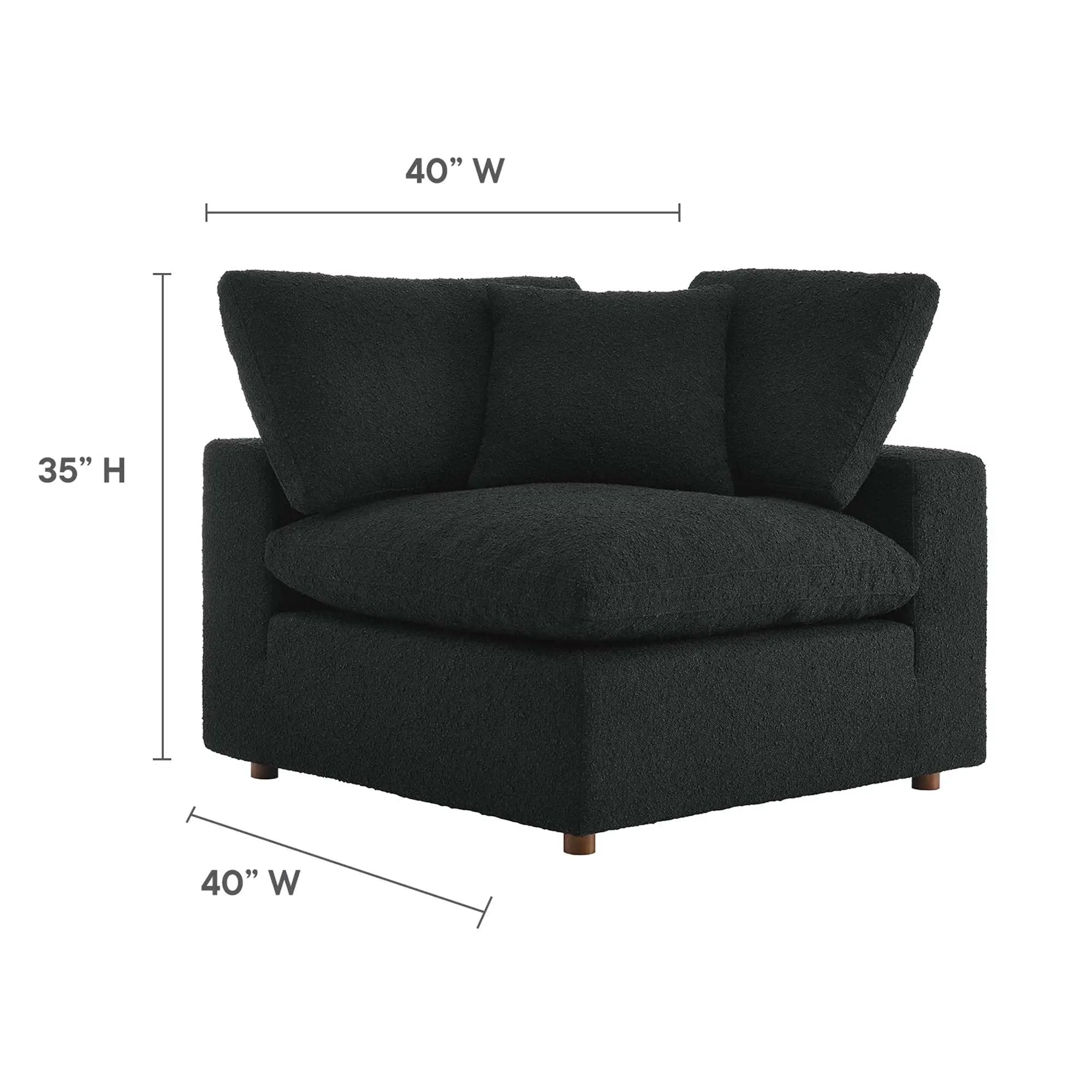 Commix Down Filled Overstuffed Boucle Fabric Corner Chair by Modway by HouseOfZazla