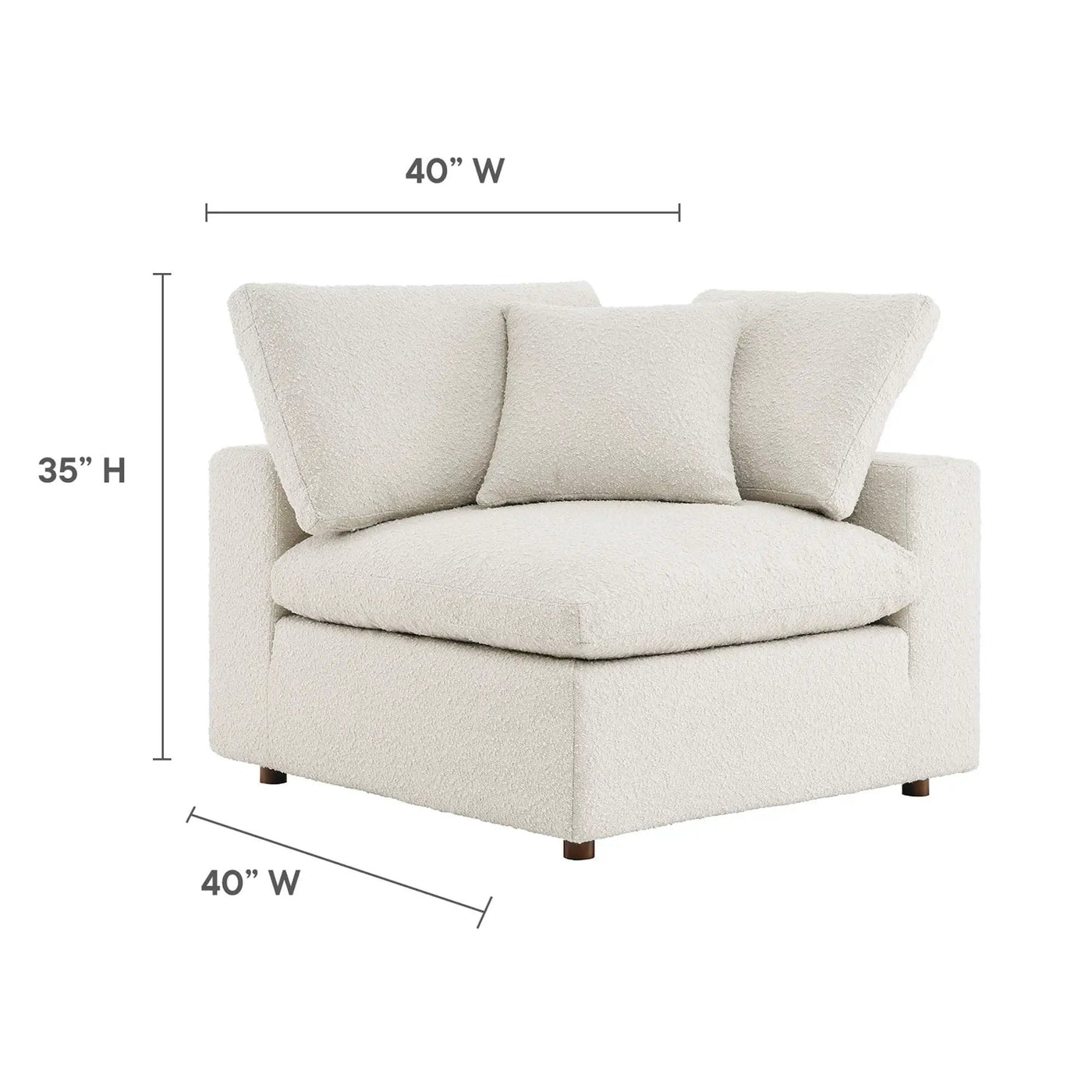 Commix Down Filled Overstuffed Boucle Fabric Corner Chair by Modway by HouseOfZazla