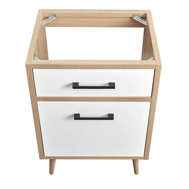 Maverick 24" Bathroom Vanity Cabinet Oak White by HouseOfZazla