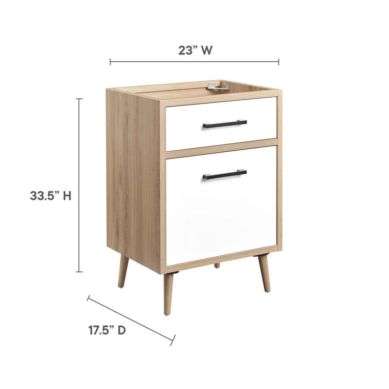 Maverick 24" Bathroom Vanity Cabinet Oak White by HouseOfZazla