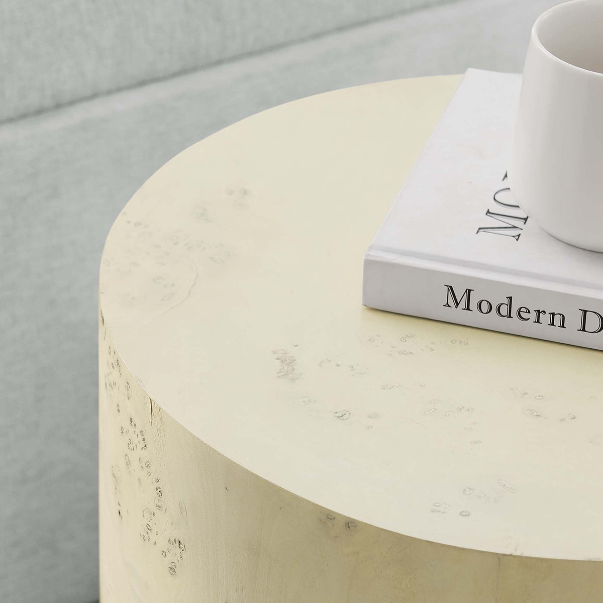 Cosmos 16" Round Burl Wood Side Table by Modway, photo 9 of 18