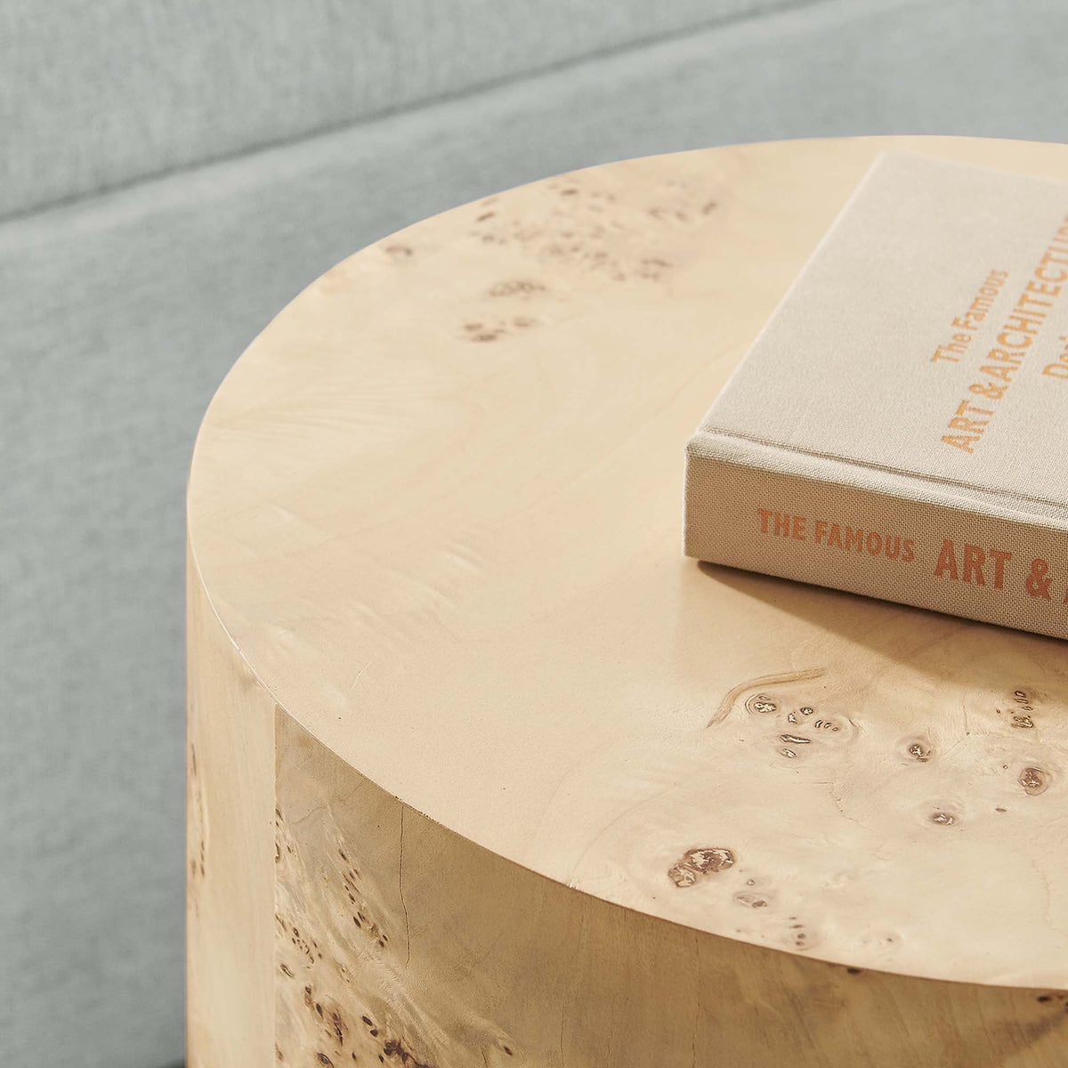Cosmos 16" Round Burl Wood Side Table by Modway, photo 18 of 18