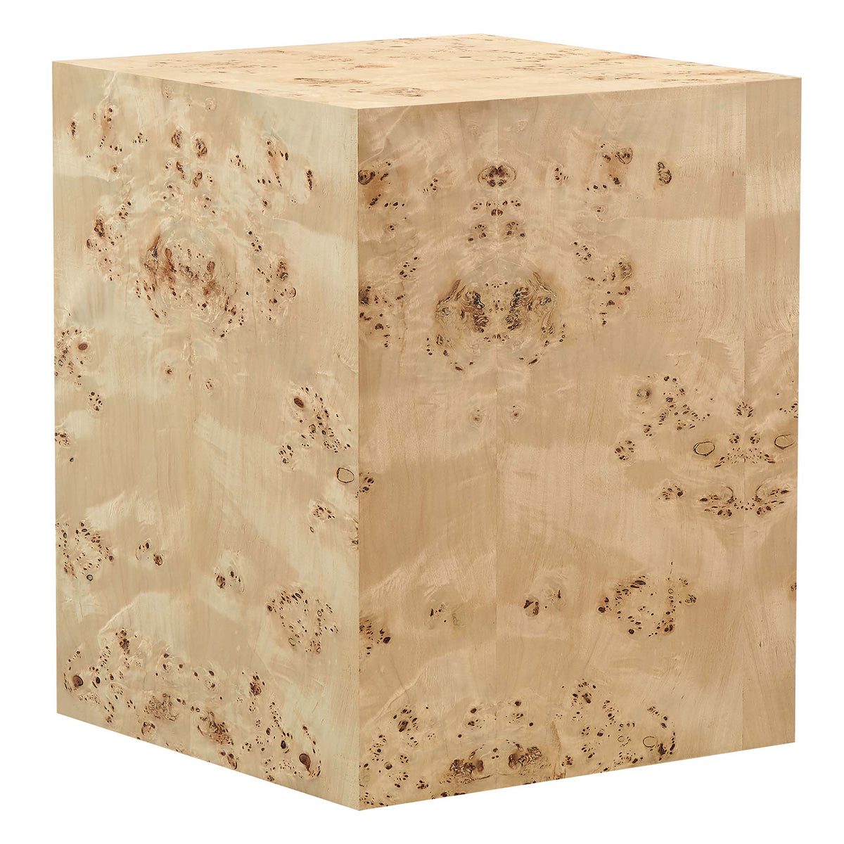 Cosmos 16" Square Burl Wood Side Table by Modway, photo 10 of 18