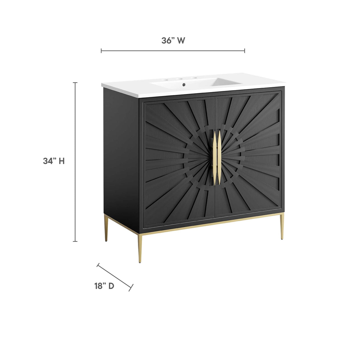Awaken 36" Bathroom Vanity by Modway - EEI-6297, photo 3 of 11