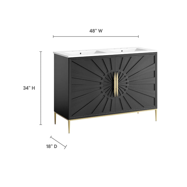 Awaken 48" Double Sink Bathroom Vanity by Modway, photo 2 of 7