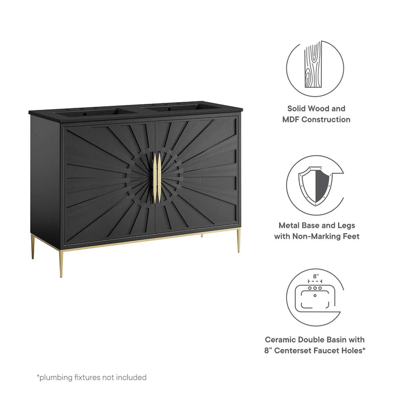 Awaken 48" Double Sink Bathroom Vanity by Modway by HouseOfZazla