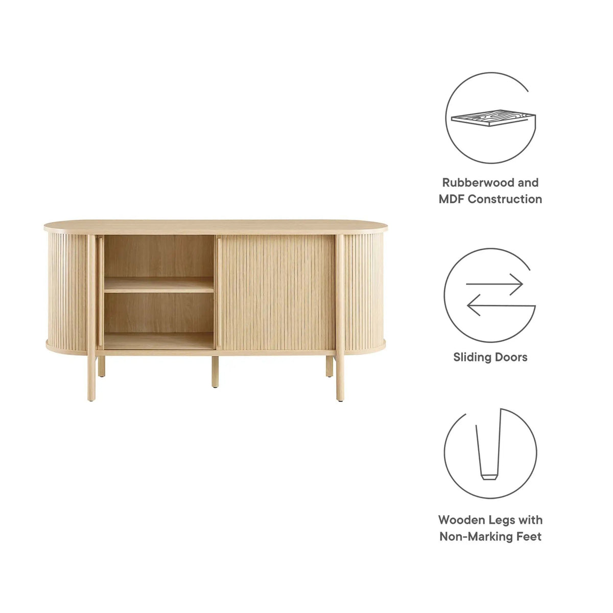 Cadence 63" Curved Sideboard by Modway by HouseOfZazla