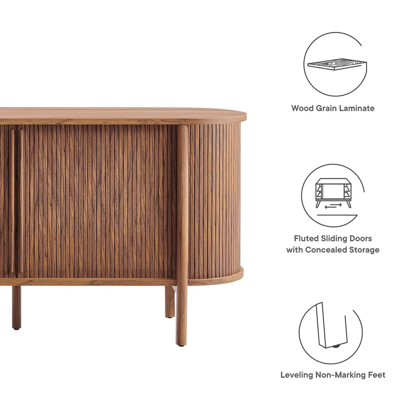 Cadence 63" Curved Sideboard by Modway by HouseOfZazla