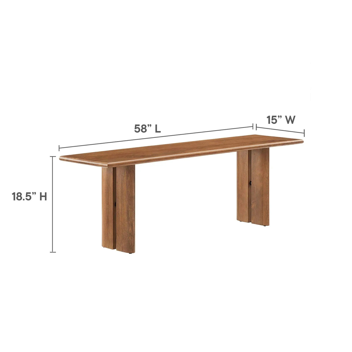 Amistad 58" Wood Bench by Modway by HouseOfZazla