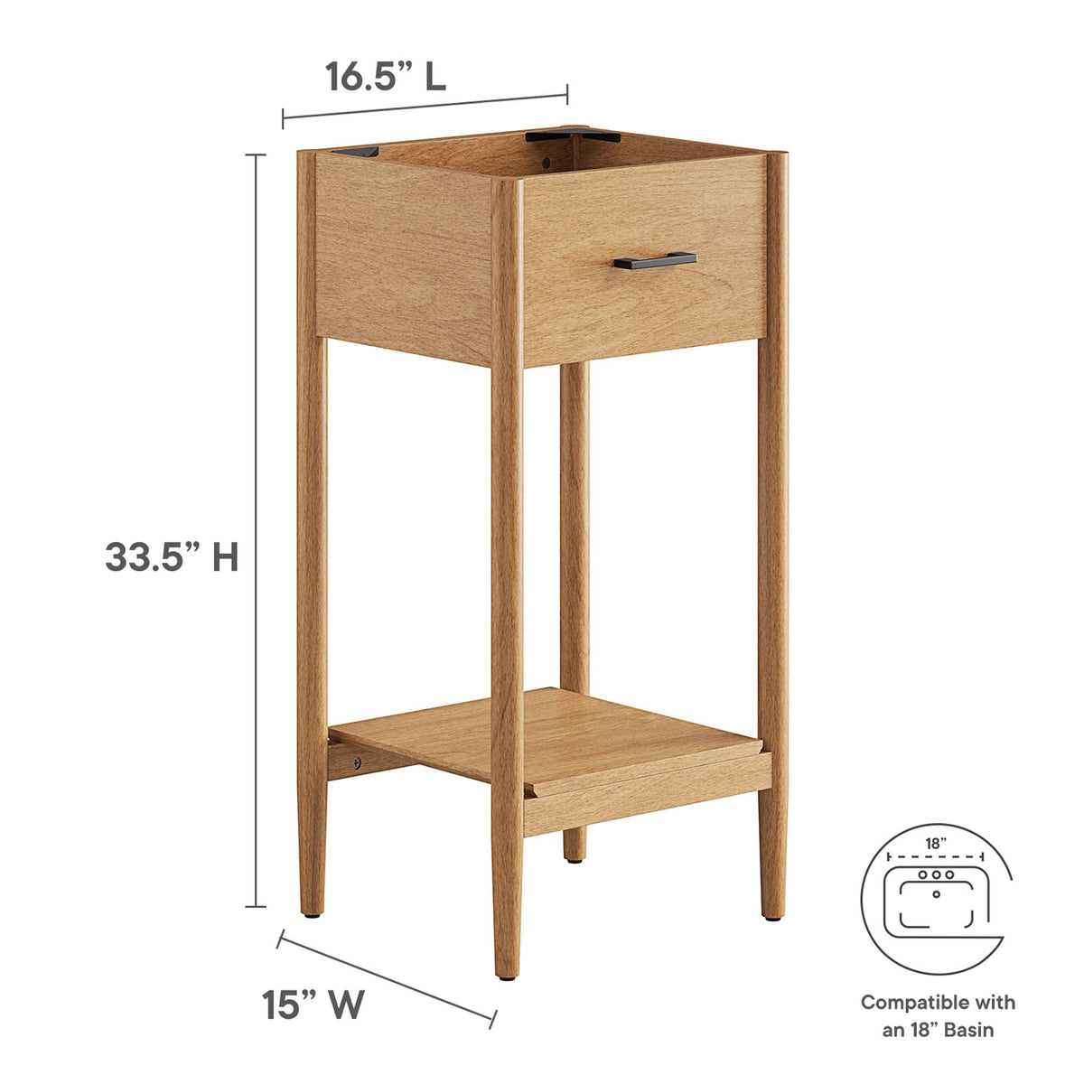 Zaire Bathroom Vanity Cabinet (Sink Basin Not Included) by Modway, photo 3 of 41