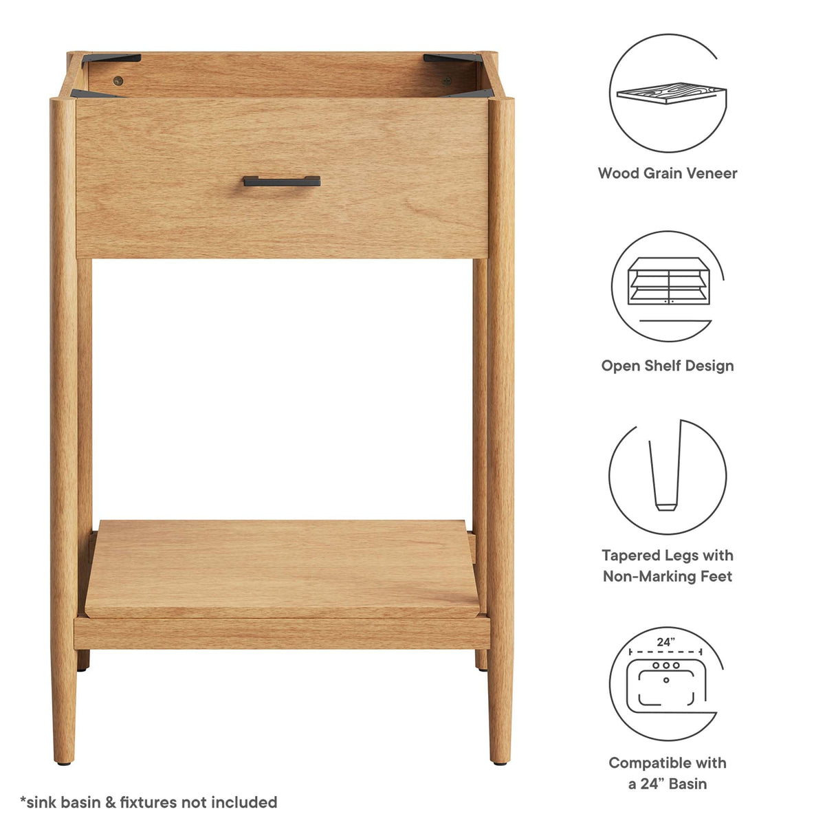 Zaire Bathroom Vanity Cabinet (Sink Basin Not Included) by Modway, photo 20 of 41