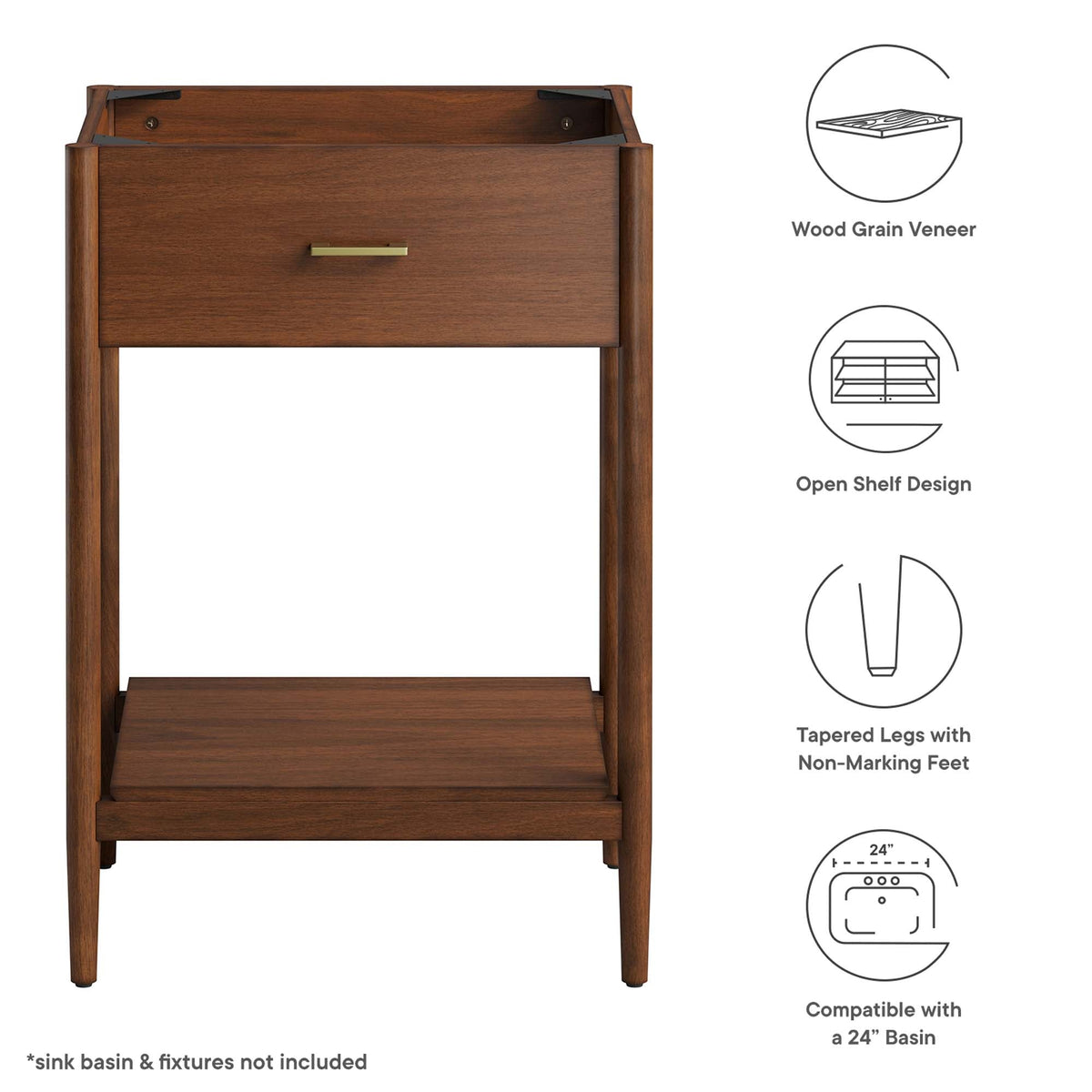Zaire Bathroom Vanity Cabinet (Sink Basin Not Included) by Modway, photo 29 of 41