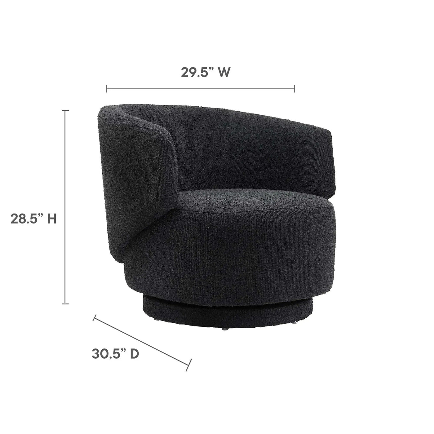 Celestia Boucle Fabric Swivel Chair by Modway by HouseOfZazla