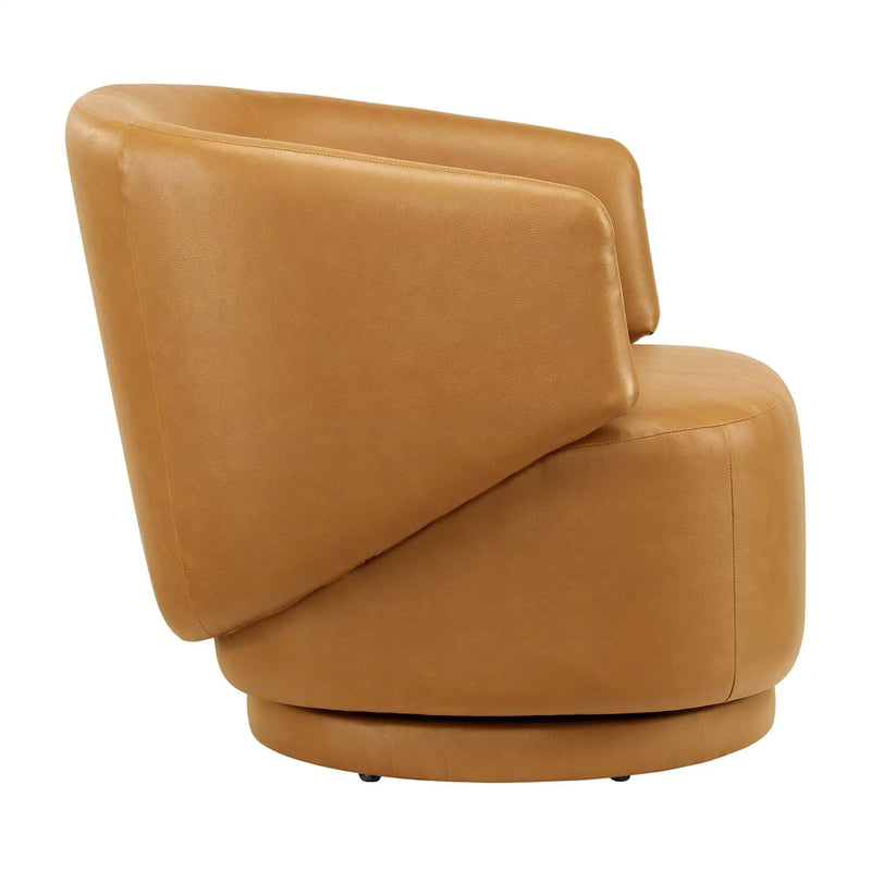 Celestia Vegan Leather Fabric and Wood Swivel Chair by Modway by HouseOfZazla