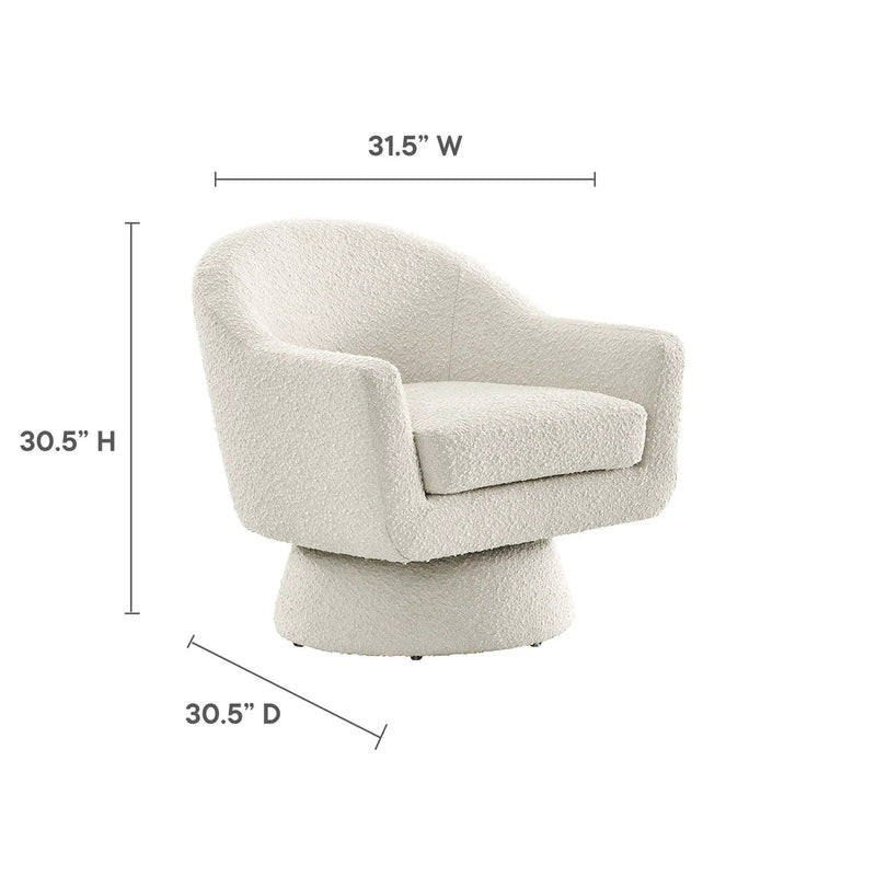 Astral Boucle Fabric Swivel Chair by Modway by HouseOfZazla