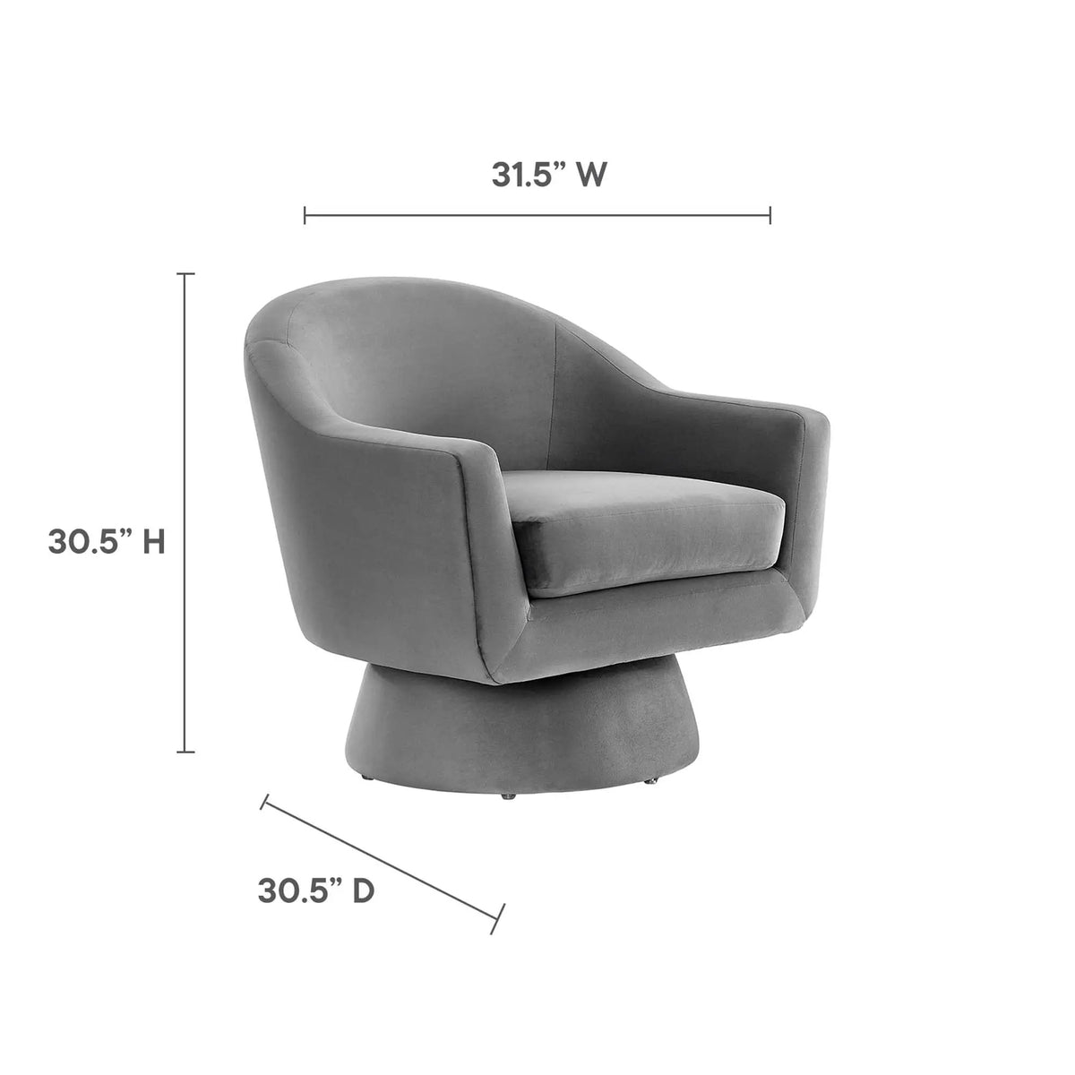 Astral Performance Velvet Fabric and Wood Swivel Chair by Modway by HouseOfZazla