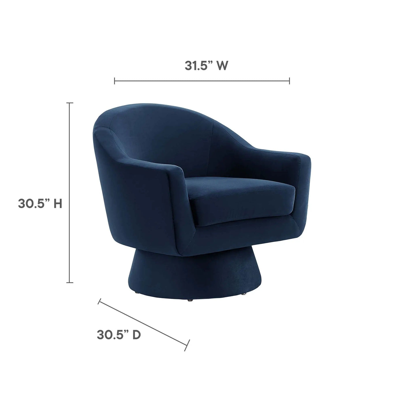 Astral Performance Velvet Fabric and Wood Swivel Chair by Modway by HouseOfZazla