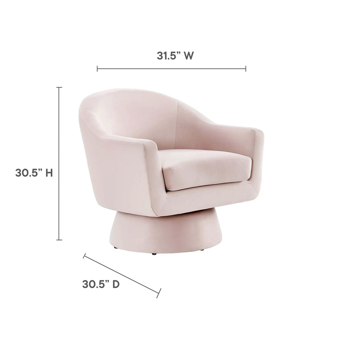 Astral Performance Velvet Fabric and Wood Swivel Chair by Modway by HouseOfZazla