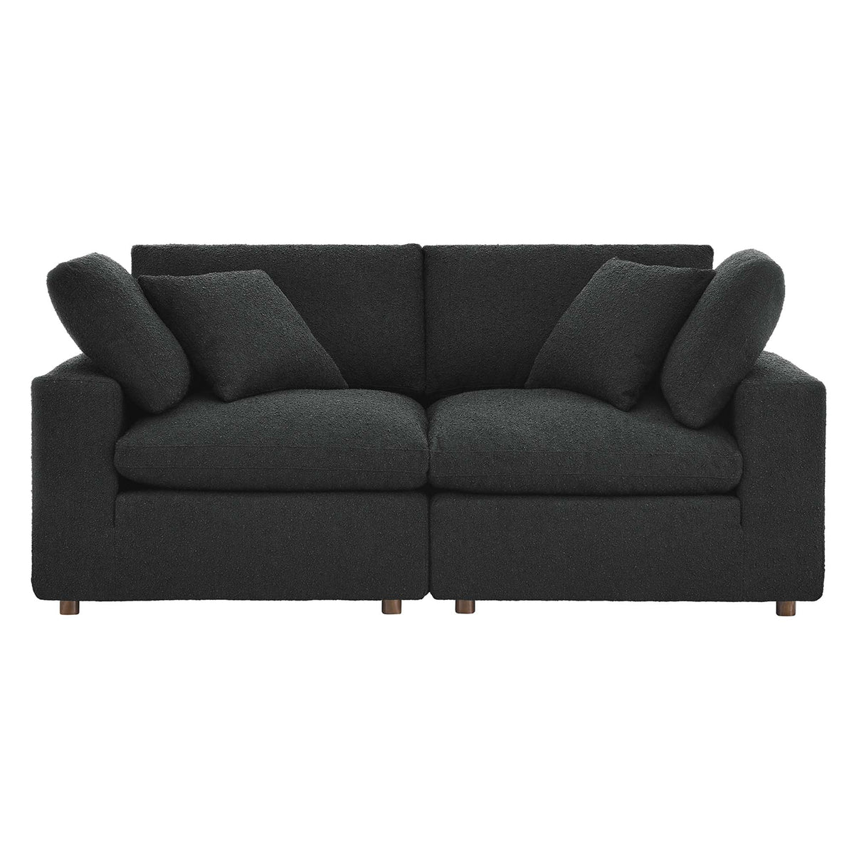 Commix Down Filled Overstuffed Boucle Fabric Loveseat by Modway, photo 3 of 15