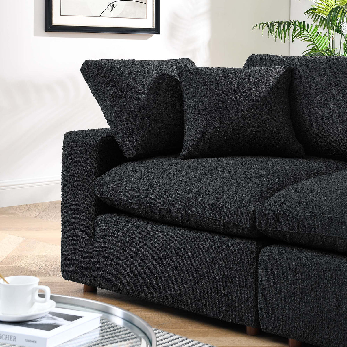 Commix Down Filled Overstuffed Boucle Fabric Loveseat by Modway, photo 5 of 15