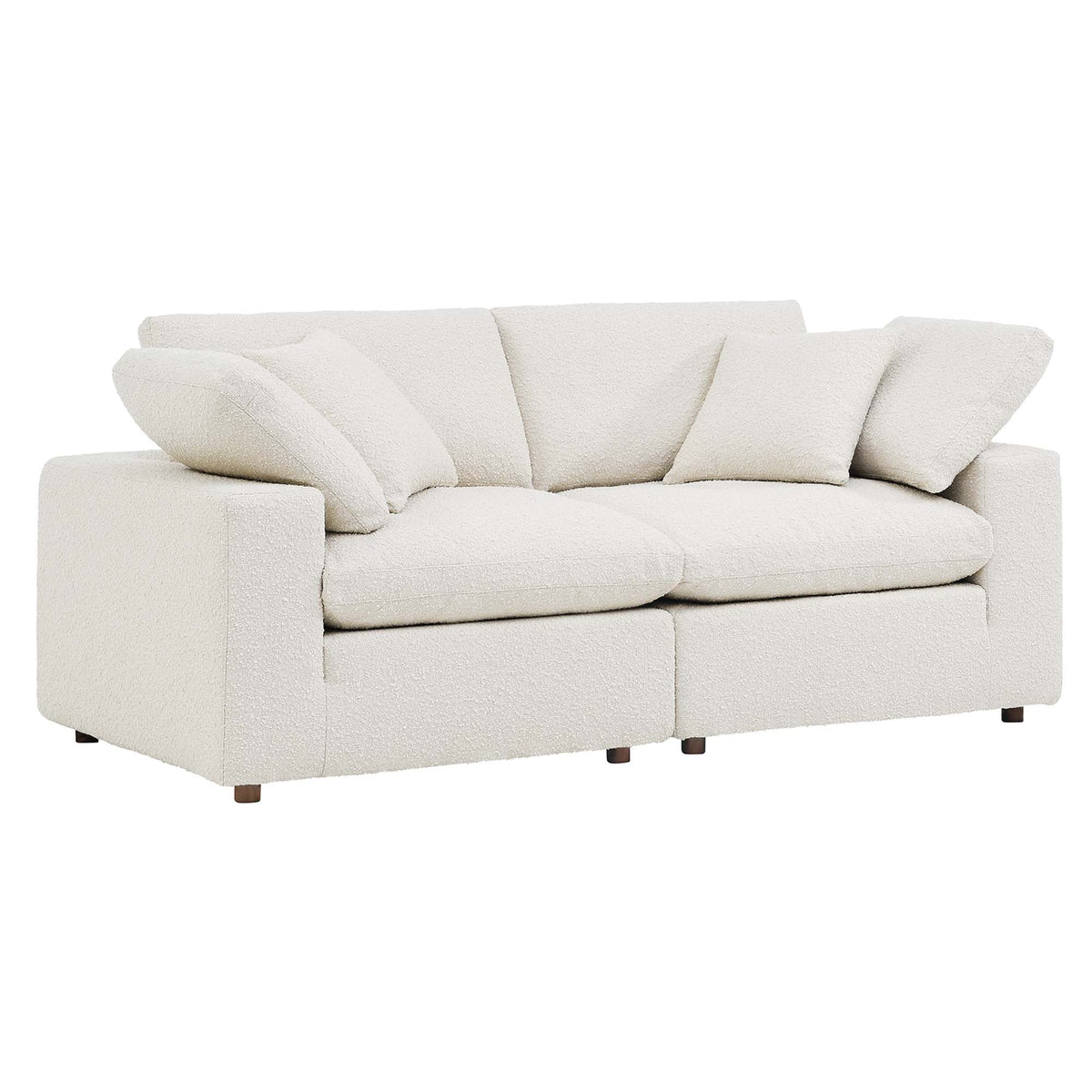 Commix Down Filled Overstuffed Boucle Fabric Loveseat by Modway, photo 6 of 15