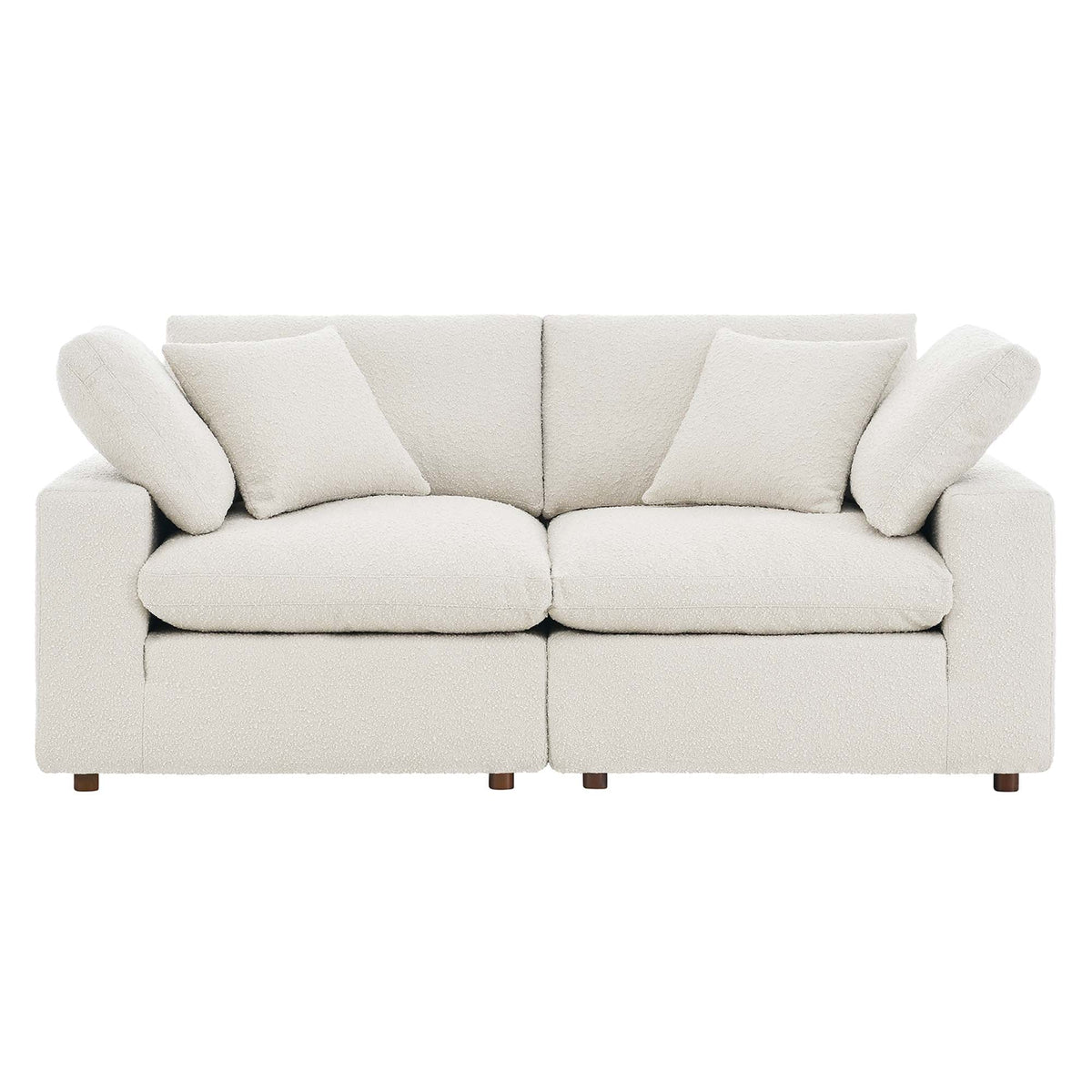Commix Down Filled Overstuffed Boucle Fabric Loveseat by Modway, photo 8 of 15