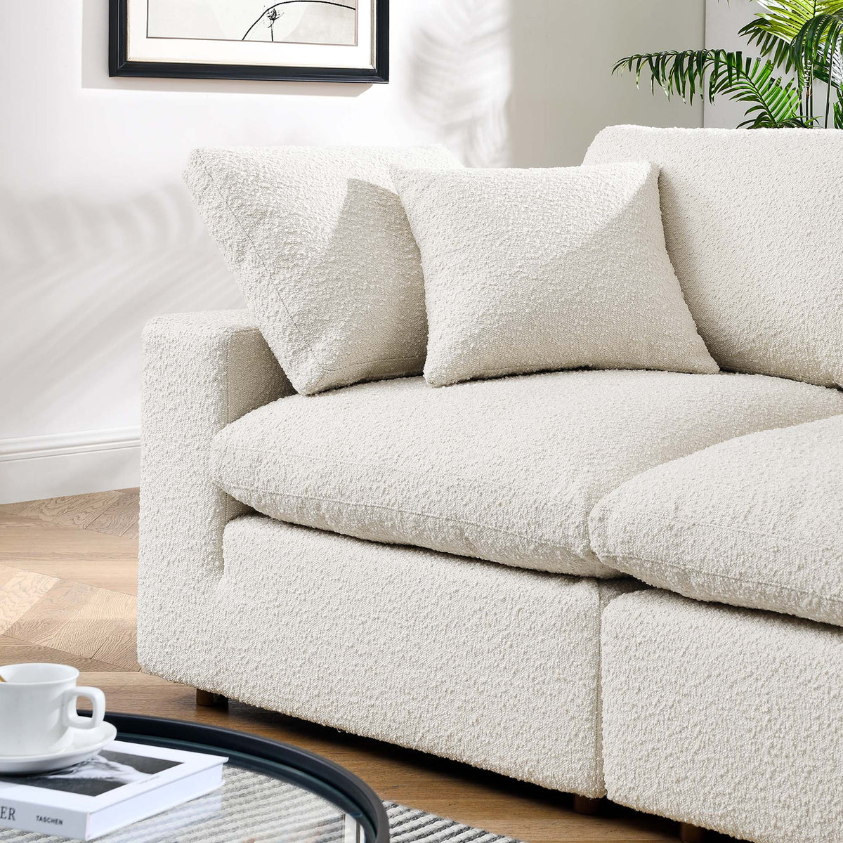 Commix Down Filled Overstuffed Boucle Fabric Loveseat by Modway, photo 10 of 15
