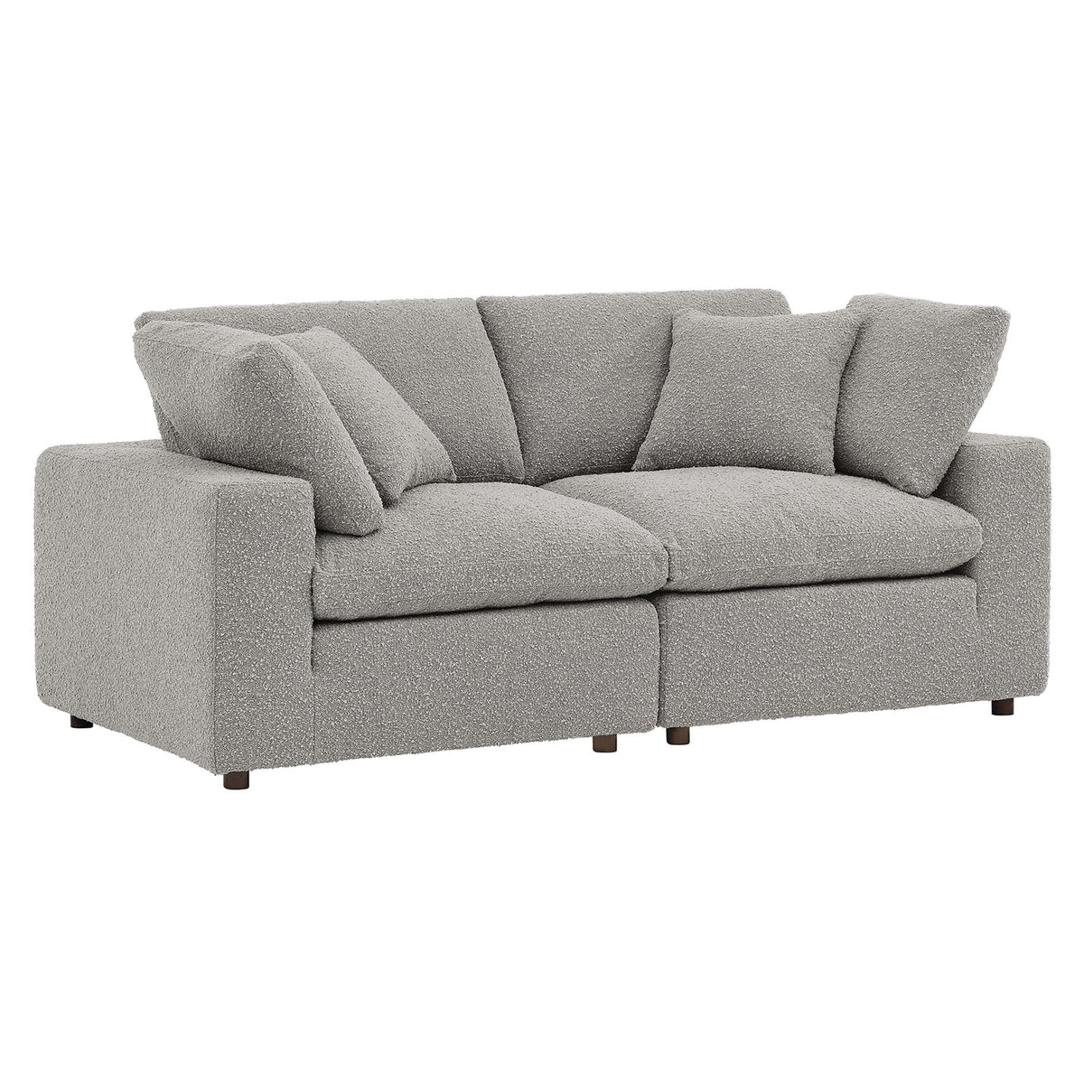 Commix Down Filled Overstuffed Boucle Fabric Loveseat by Modway, photo 11 of 15