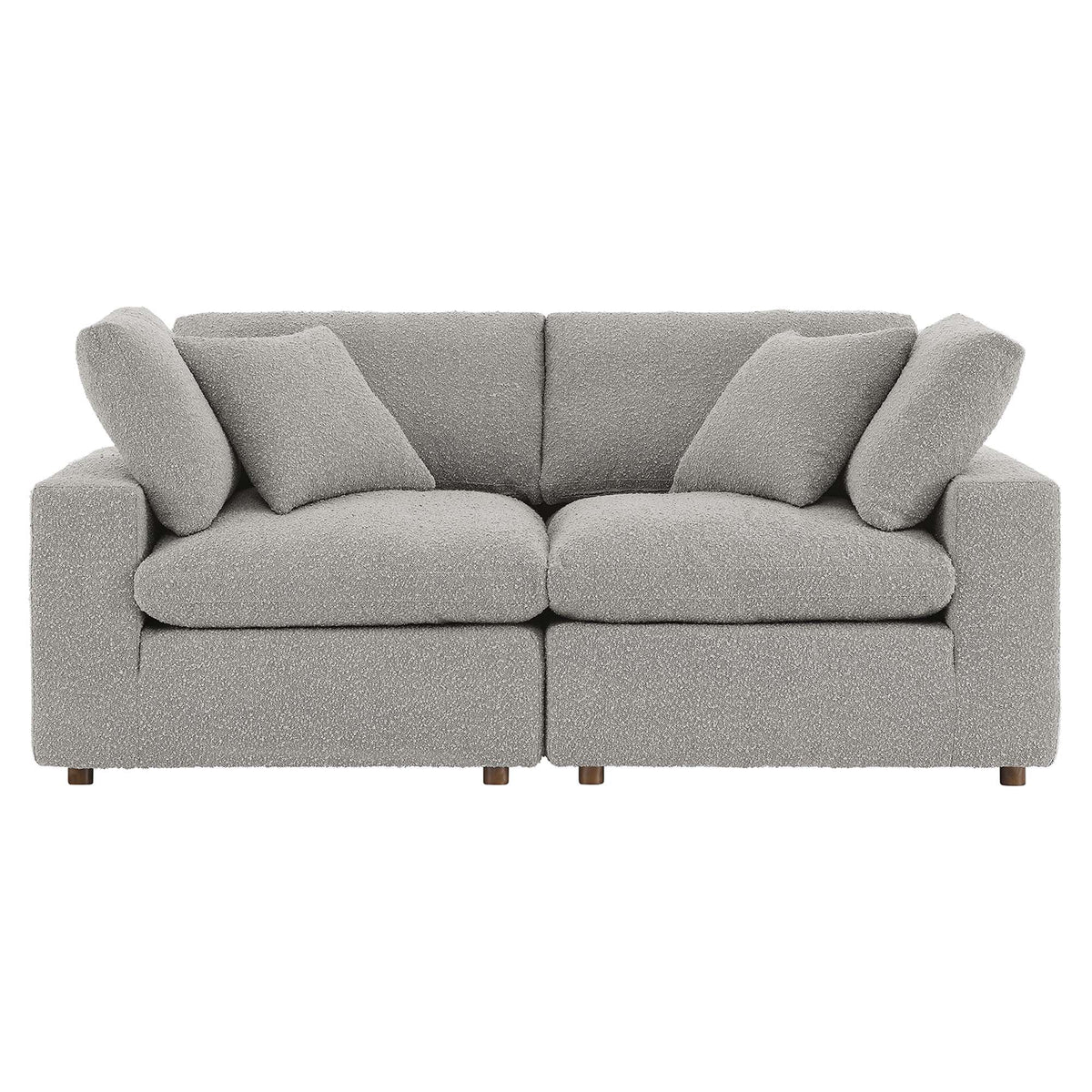 Commix Down Filled Overstuffed Boucle Fabric Loveseat by Modway, photo 13 of 15