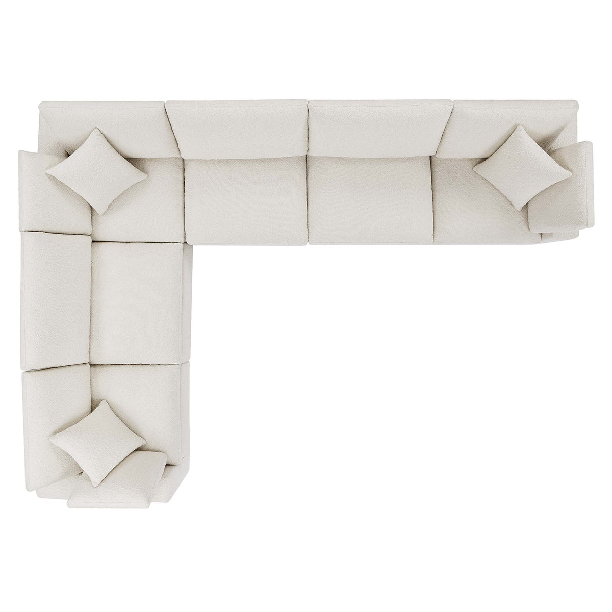 Commix 6-Piece Down Filled Overstuffed Boucle Fabric Sectional Sofa by Modway, photo 8 of 30