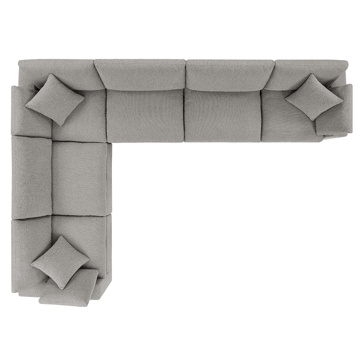 Commix 6-Piece Down Filled Overstuffed Boucle Fabric Sectional Sofa by Modway, photo 13 of 30
