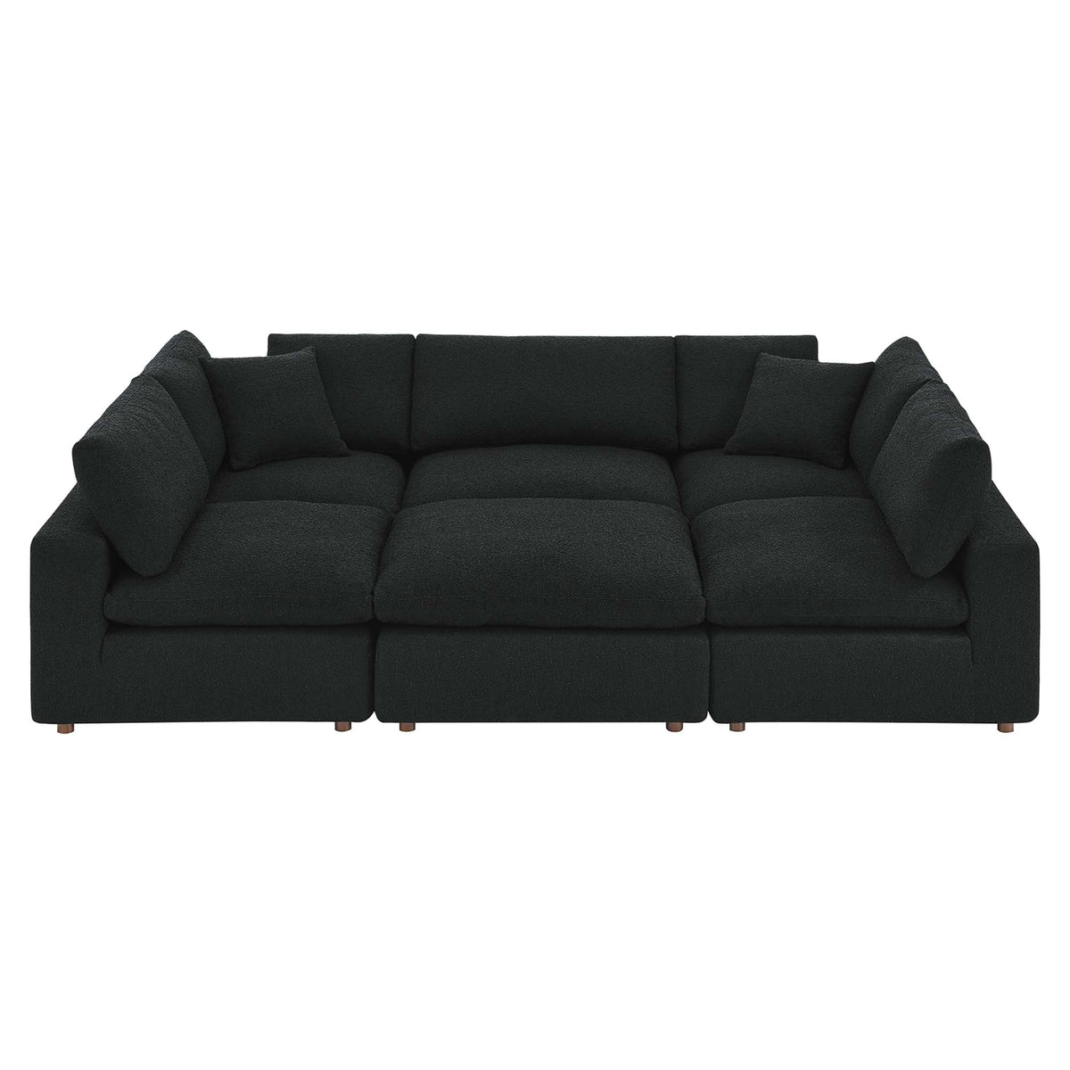 Commix 6-Piece Down Filled Overstuffed Boucle Fabric Sectional Sofa by Modway, photo 16 of 30