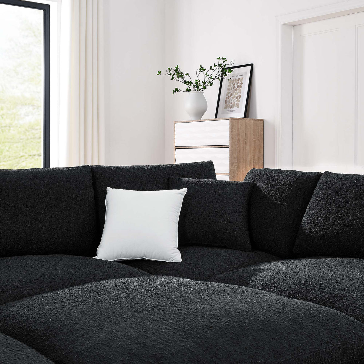Commix 6-Piece Down Filled Overstuffed Boucle Fabric Sectional Sofa by Modway, photo 20 of 30