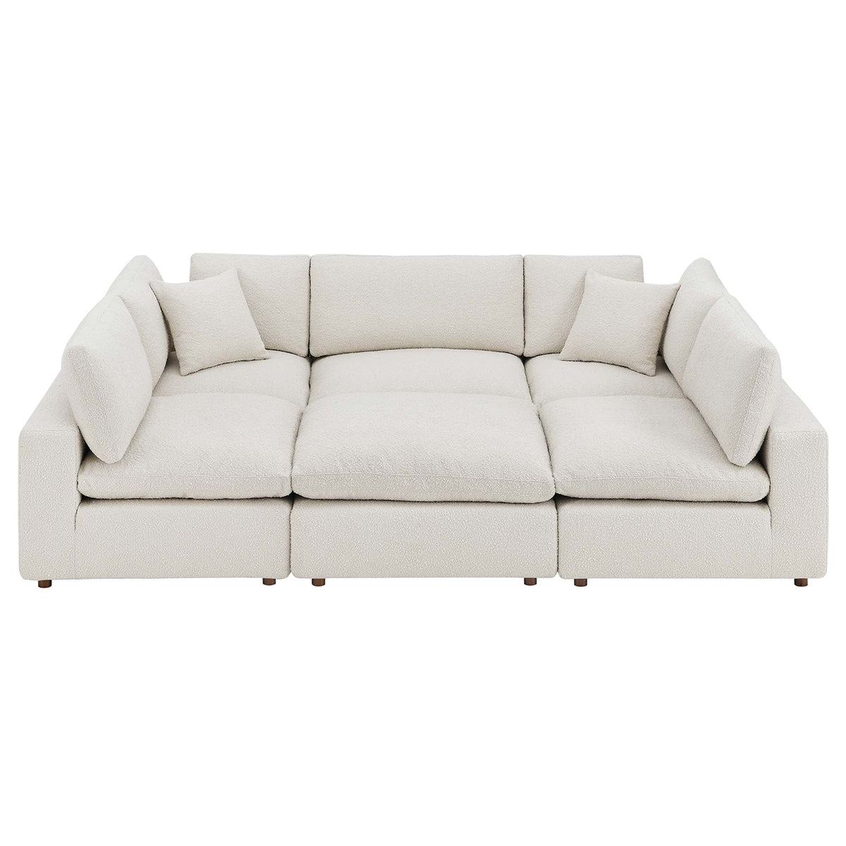 Commix 6-Piece Down Filled Overstuffed Boucle Fabric Sectional Sofa by Modway, photo 21 of 30