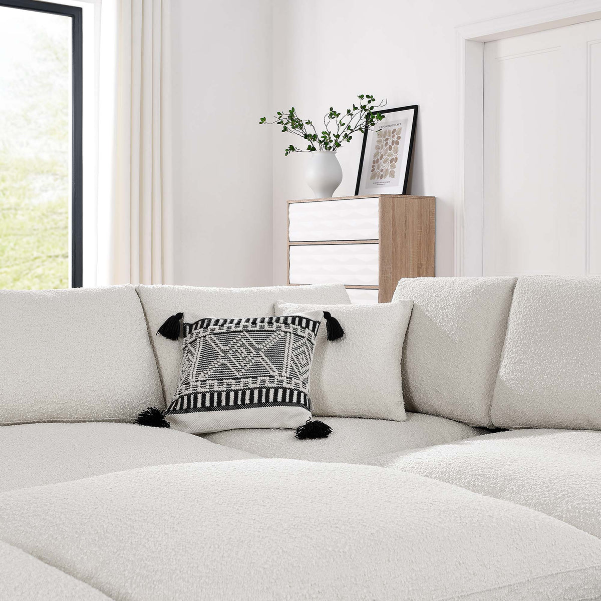 Commix 6-Piece Down Filled Overstuffed Boucle Fabric Sectional Sofa by Modway, photo 25 of 30
