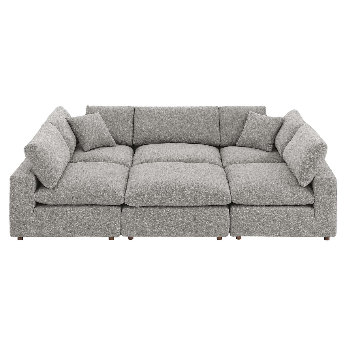 Commix 6-Piece Down Filled Overstuffed Boucle Fabric Sectional Sofa by Modway, photo 26 of 30