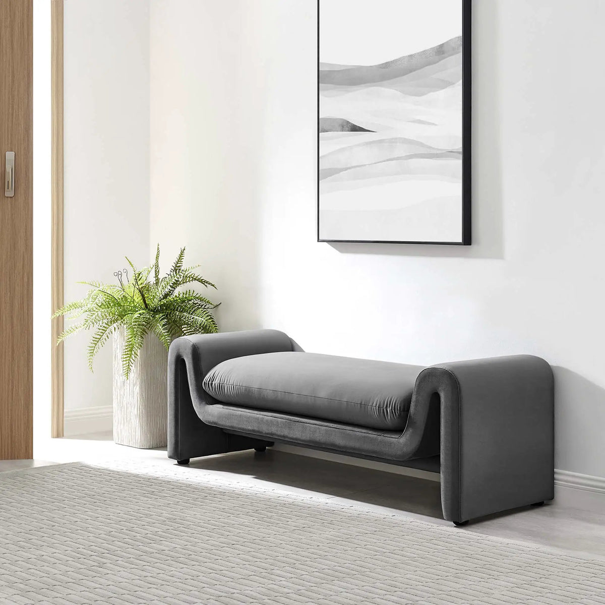 Waverly Performance Velvet Bench by Modway by HouseOfZazla