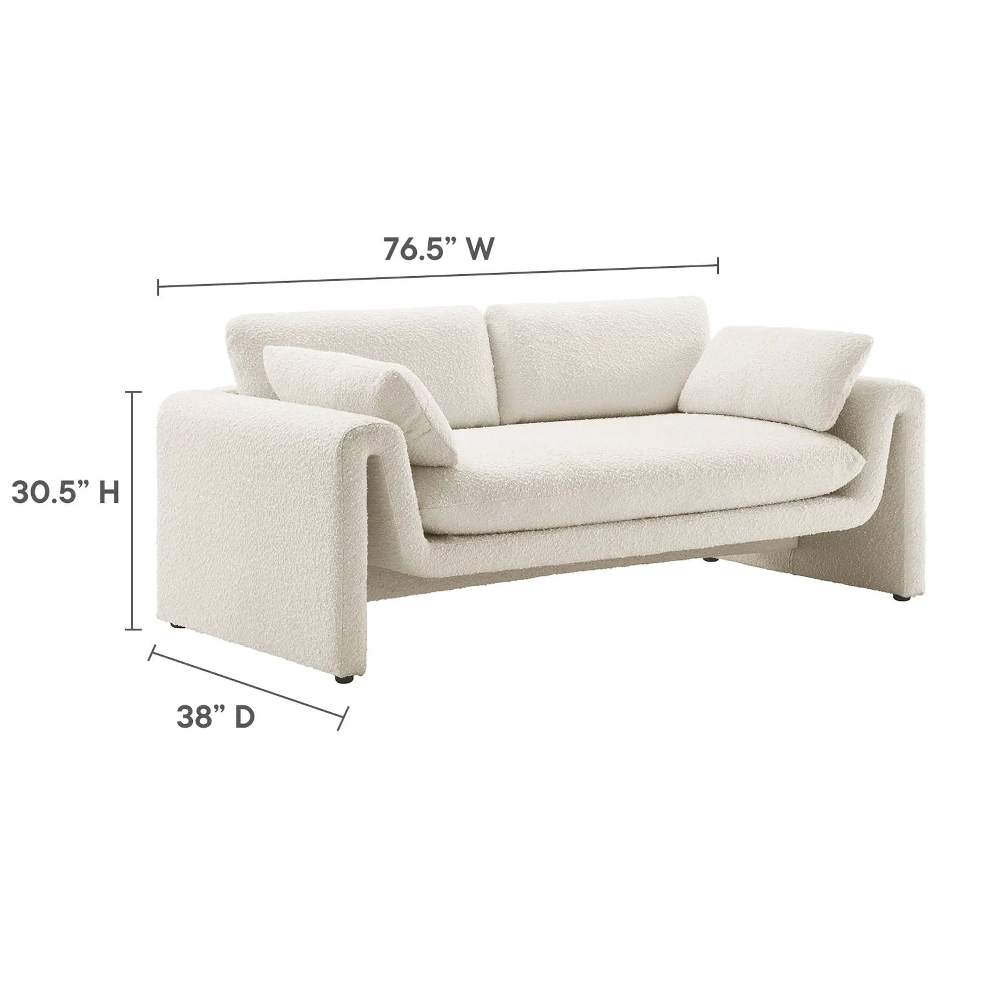 Waverly Boucle Fabric Sofa by Modway by HouseOfZazla