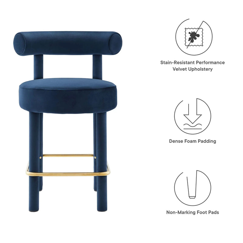 Toulouse Performance Velvet Counter Stool by Modway by HouseOfZazla