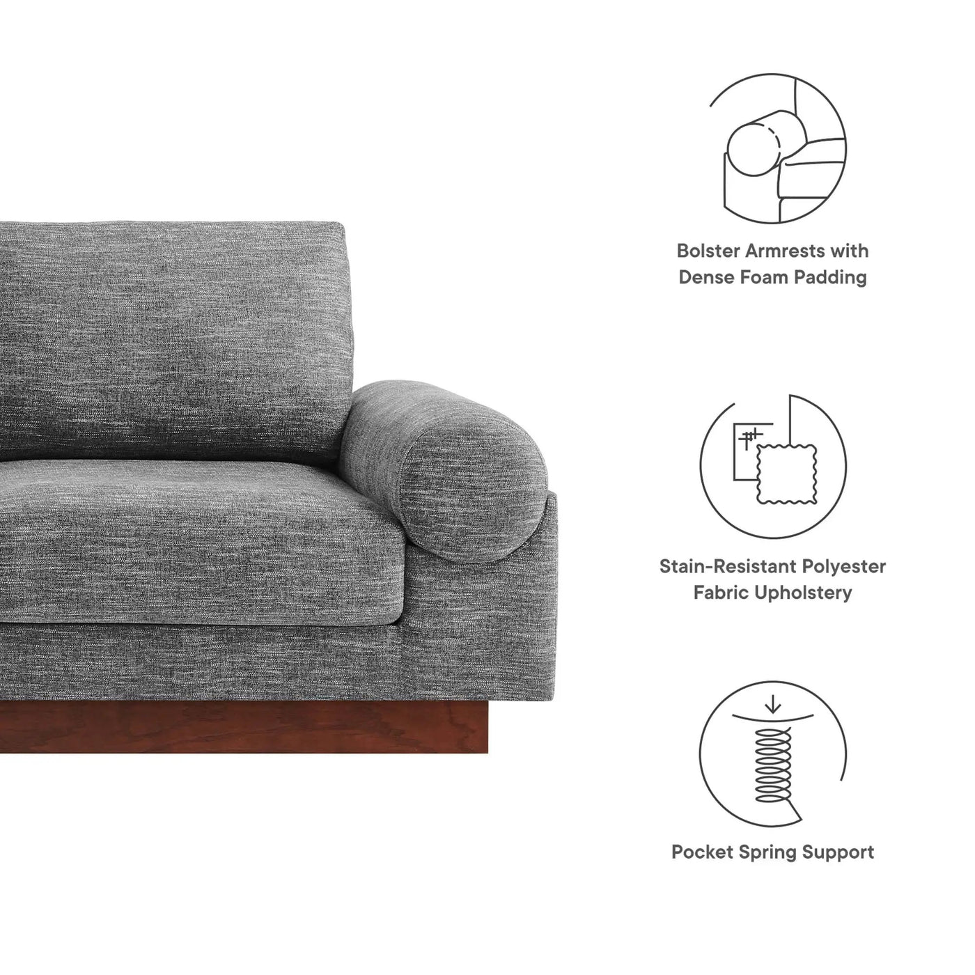 Oasis Upholstered Fabric Sofa by Modway by HouseOfZazla