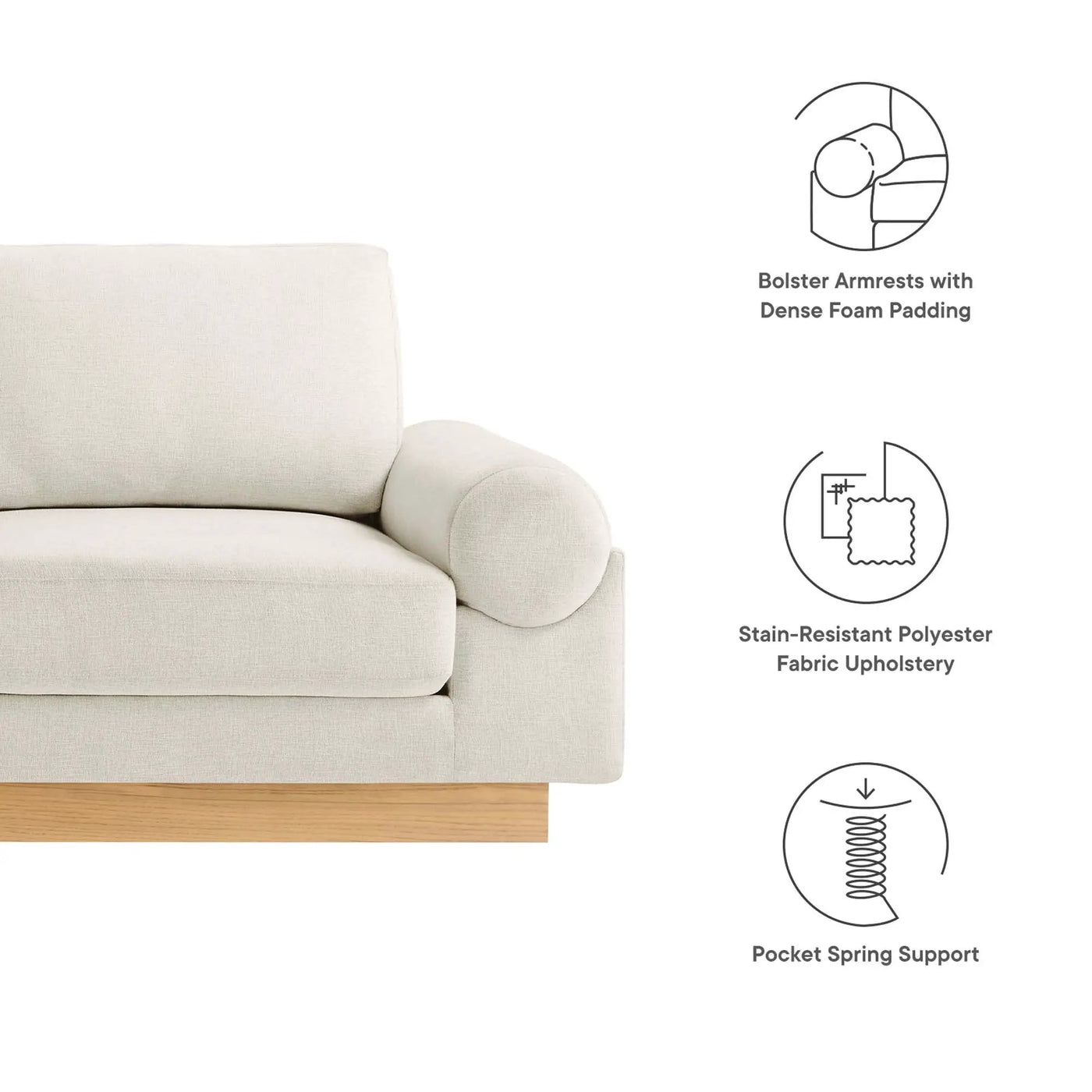 Oasis Upholstered Fabric Sofa by Modway by HouseOfZazla