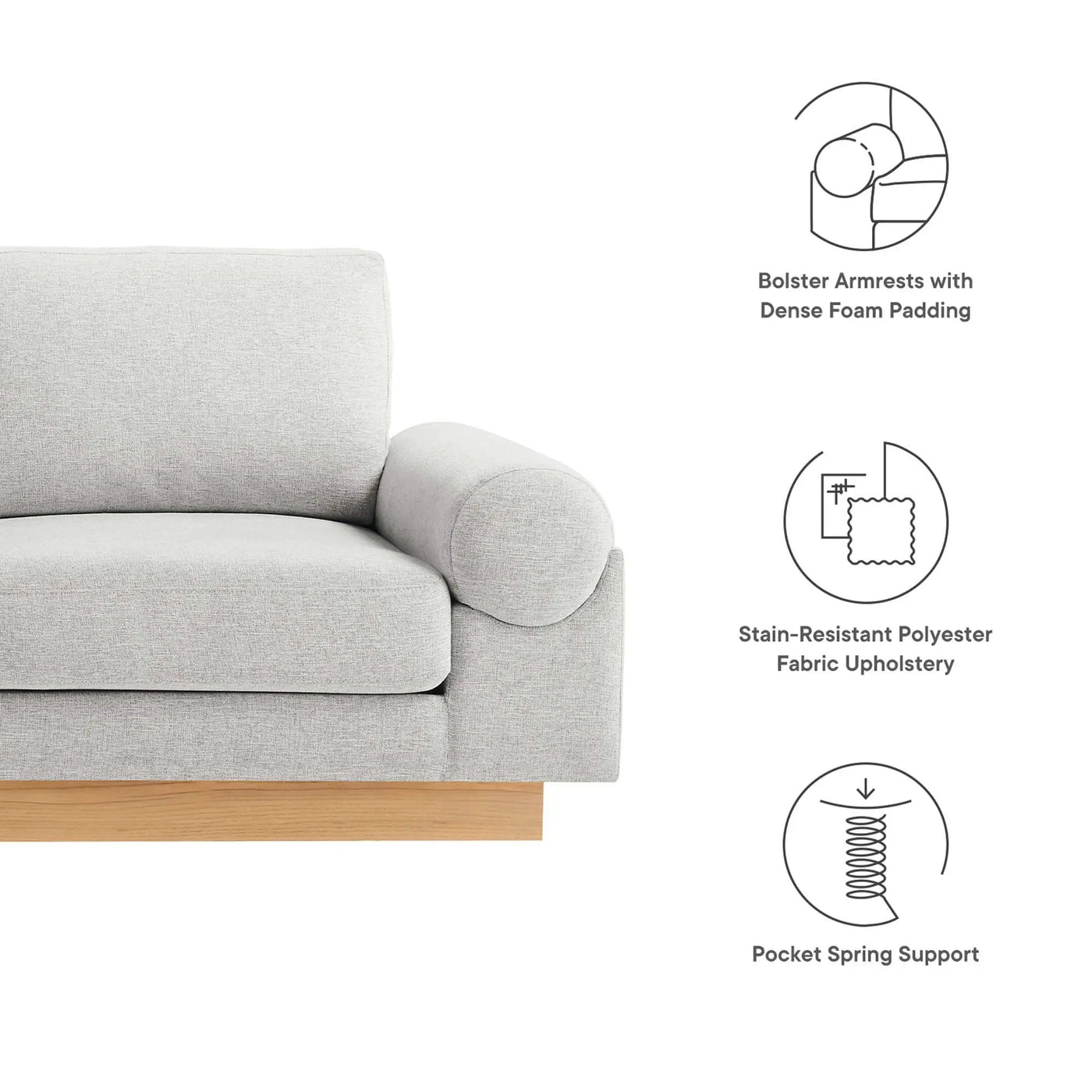 Oasis Upholstered Fabric Sofa by Modway by HouseOfZazla