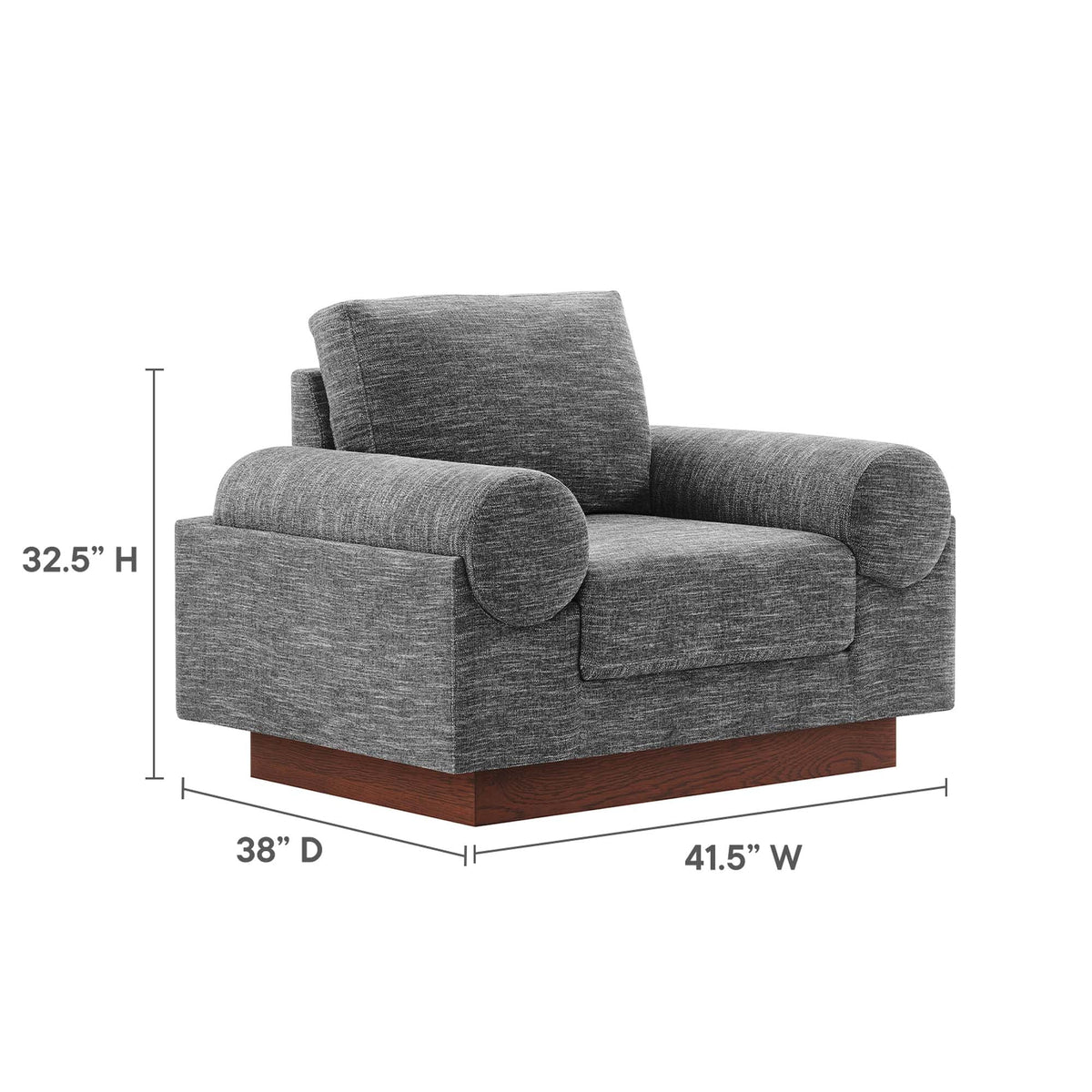 Oasis Upholstered Fabric Armchair by Modway, photo 3 of 18